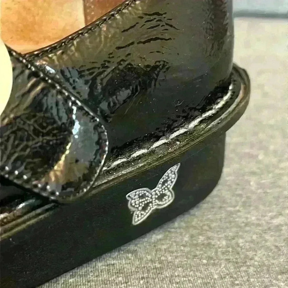 Alegria Classic Paloma Brilliant Black Patent Leather Clog Euro Sz 37 (6.5 USA) - Picture 13 of 14